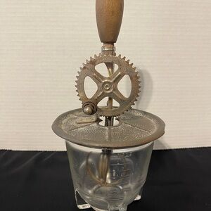 American Vintage Mixer with Wooden Handle and Clear Glass